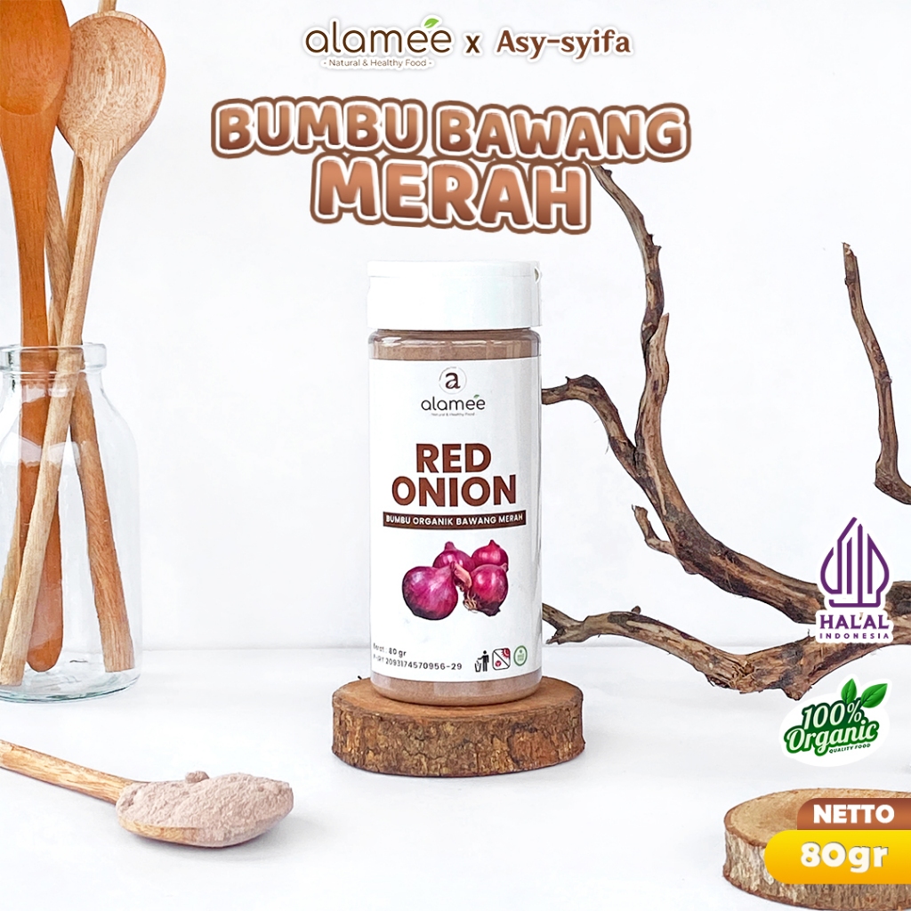 

ALAMEE Bawang Merah Bubuk Red Onion Seasoning Powder Bumbu Dapur Organik Masak Tanpa Campuran Tabur