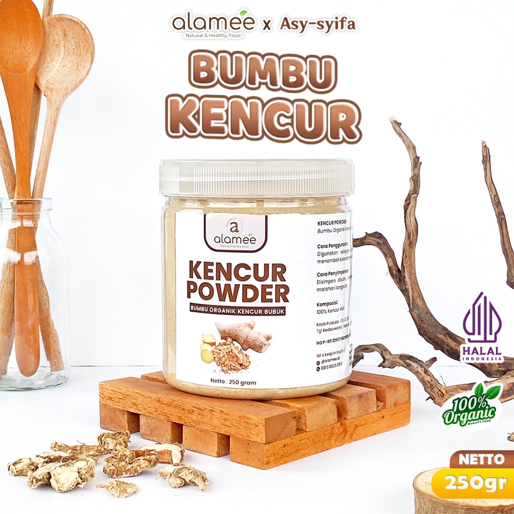 

Kencur Bubuk Rempah Rimpang Asli Alami Kemasan Toples 250gr Murni Tanpa Campuran Bumbu Dapur Organik