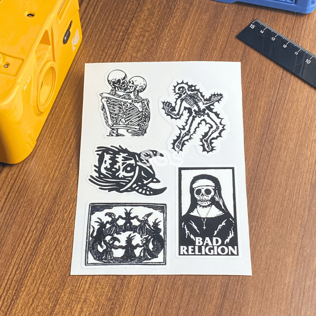 

STICKER BAD RELIGION/ AESTHETIC STICKER / STICKER BLACK&WHITE / SUNDAY STICKER STUFF