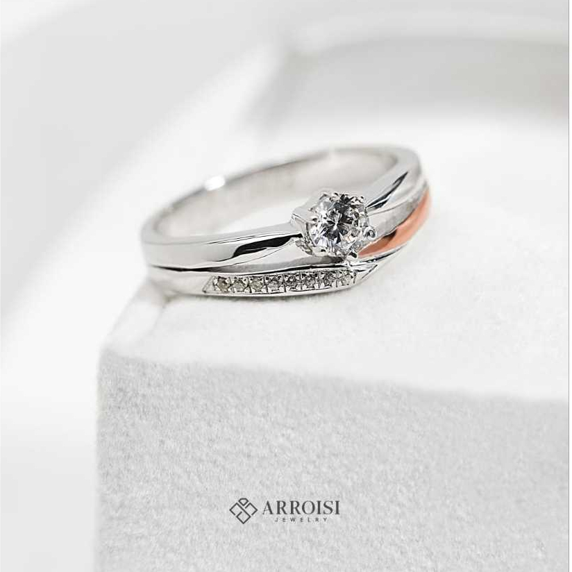 Arroisi Jewelry Cincin Couple Silver Cincin Couple Cincin Custom (PS - 010)
