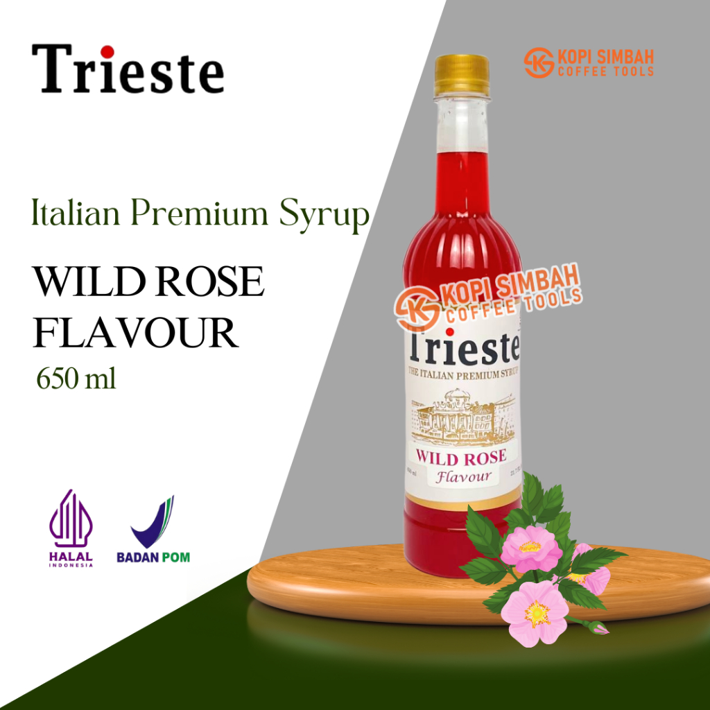 

Syrup TRIESTE Rasa Wild Rose 650 ml Italian Premium Sirup Flavoured Minuman Bartender Kopi