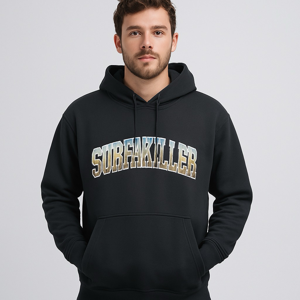 Surfakiller Hoodie Katu Flecee Hitam