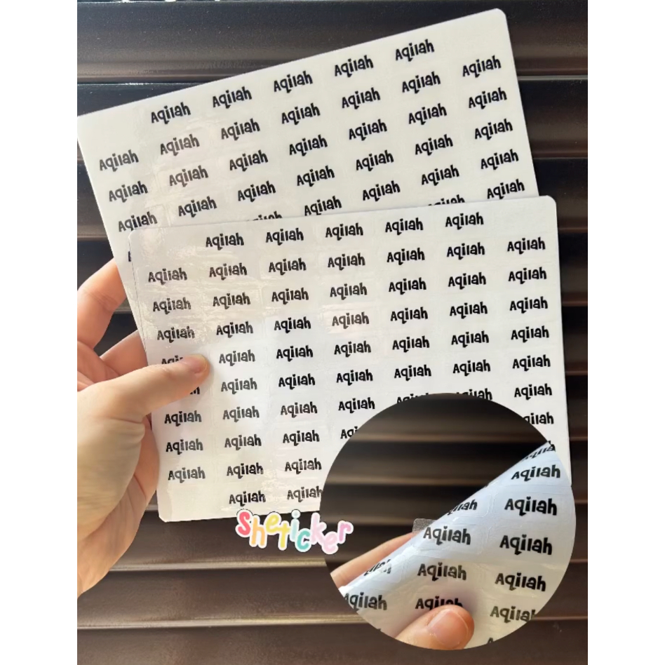 

Label Nama Transparan 1 x 2.5 cm SHETICKER (PO 3 HARI)