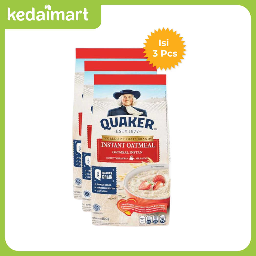 

Quaker Instant Oats 800 Gram x 3 Pcs