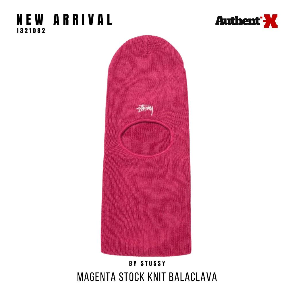 STUSSY STOCK KNIT BALACLAVA - MAGENTA | ORIGINAL