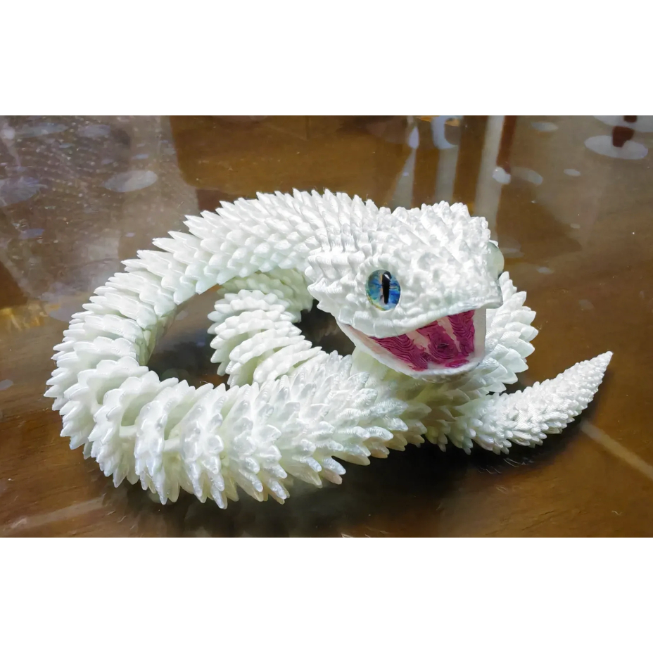 Cuero Mainan Ular Mulut bergerak Artikulasi Mainan Hewan Snake Prank