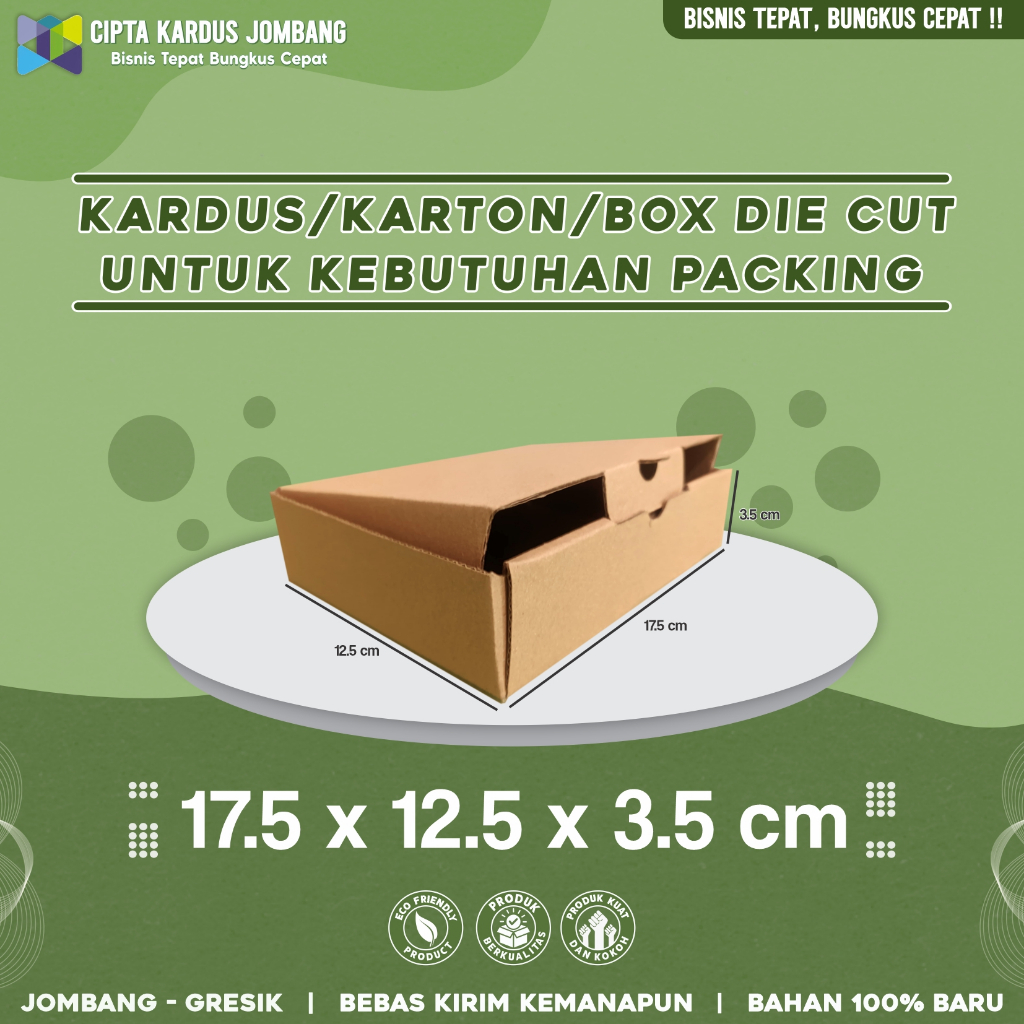 

Kardus Die Cut 17.5x12.5x3.5 | Box Hampers | Karton Packing