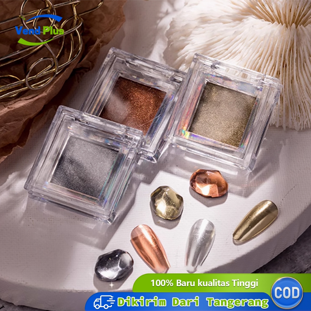 Mirror Powder Chrome Nail Chrome Powder Bubuk Chrome Pearl Solid Nail Chrome