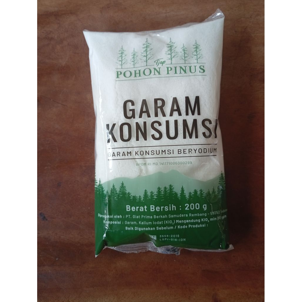 

Garam Konsumsi pohon pinus 200g