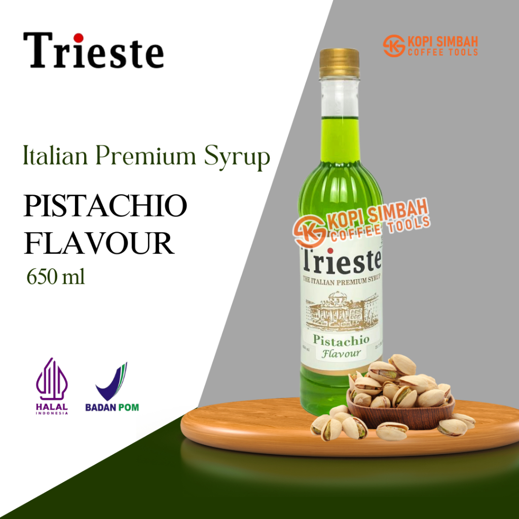 

Syrup TRIESTE Rasa Pistachio 650 ml Italian Premium Sirup Flavoured Minuman Bartender Kopi