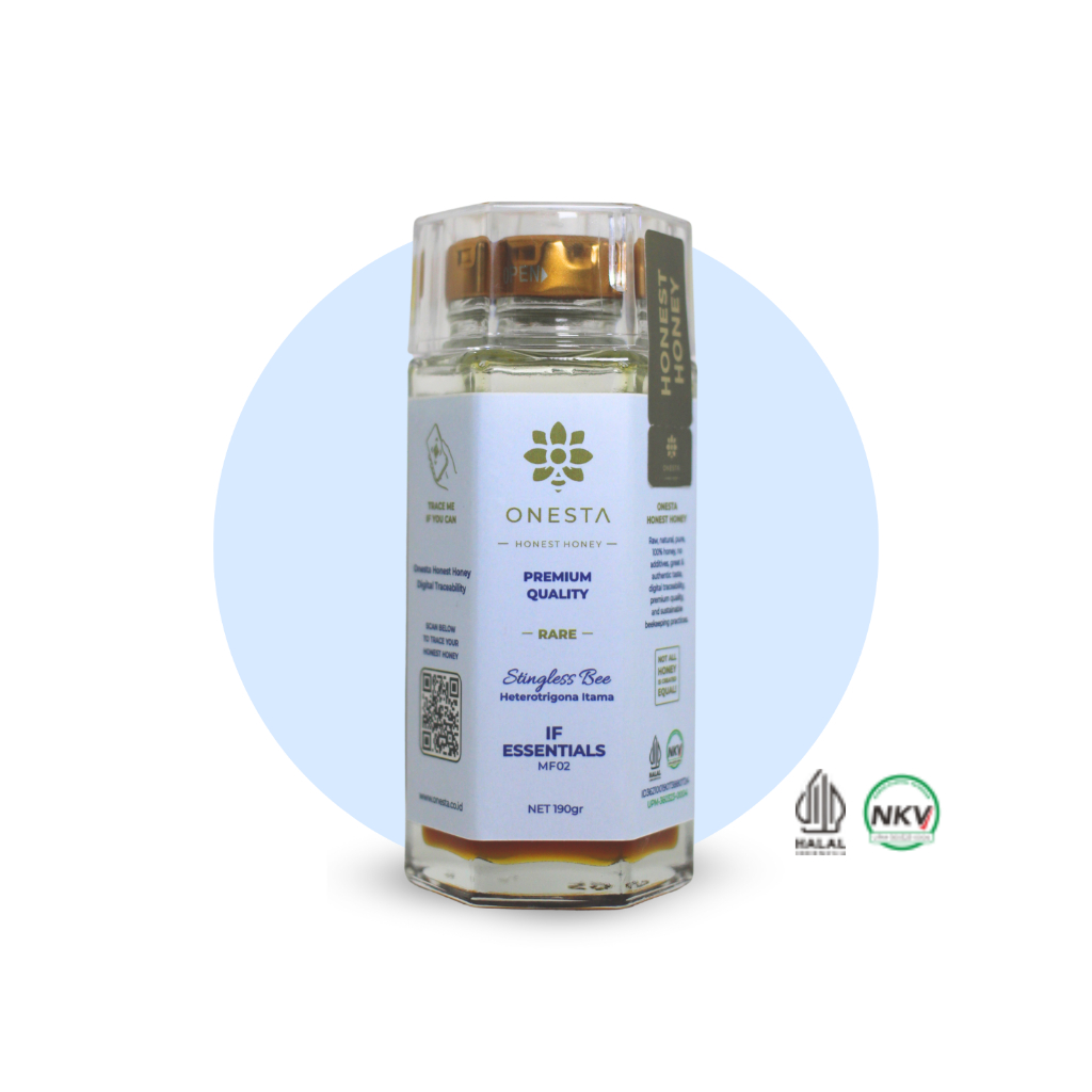 

IF ESSENTIALS MF02 | Onesta Honest Honey - Madu asli pure raw 100% tanpa campuran | Jar 190gr