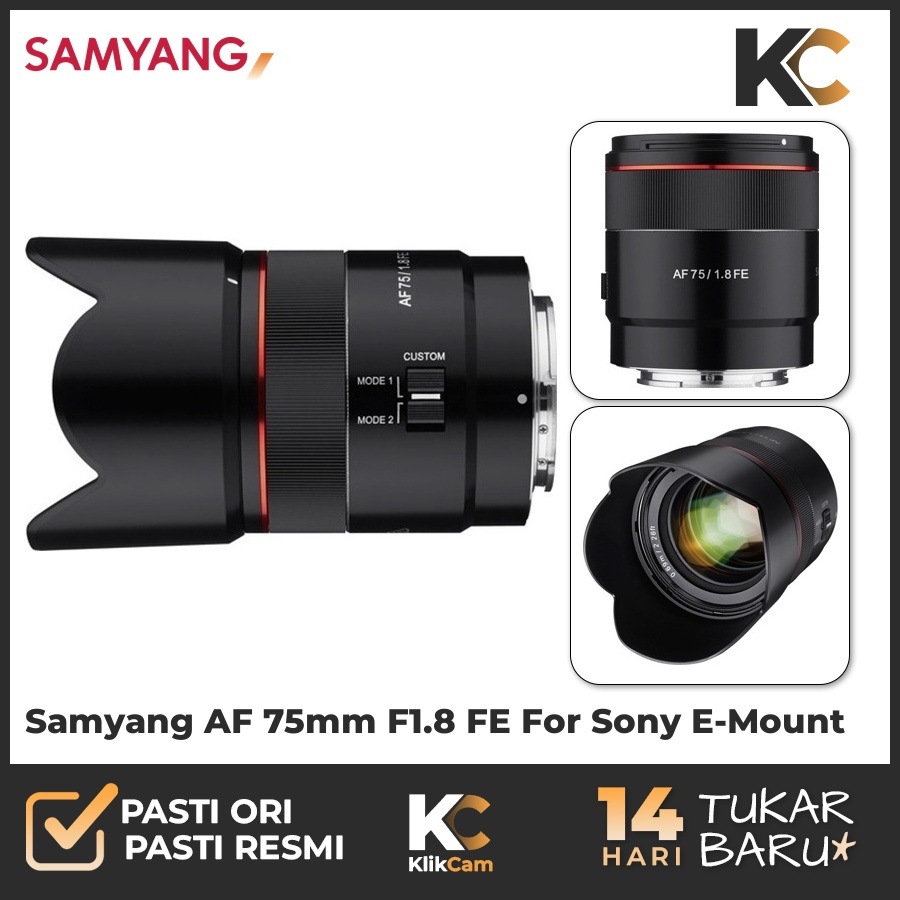 Samyang AF 75mm f1.8 for Sony E Mount Samyang 75mm f1.8 FE Lens Garansi Resmi