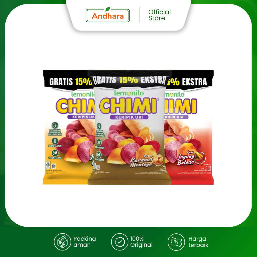 

Lemonilo Chimi Keripik Ubi 41gr l Ubi Madu & Ubi Ungu Asli