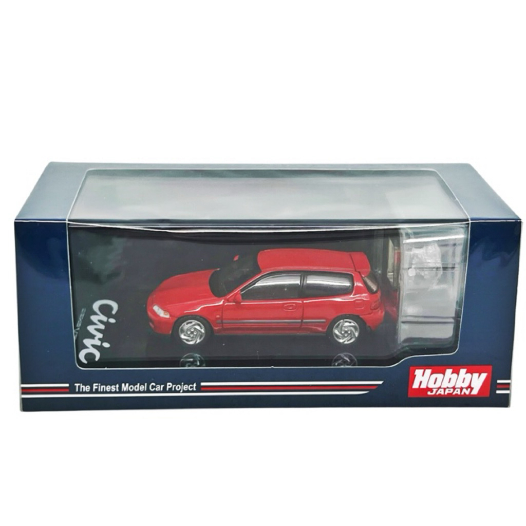 Hobby Japan 64 Honda Civic EG6 Milano Red w/ Engine Display