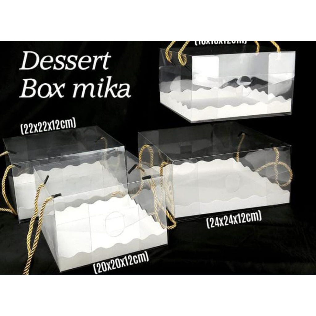 

Dessert Box Mika kotak / box kue / box pudding / box transparant