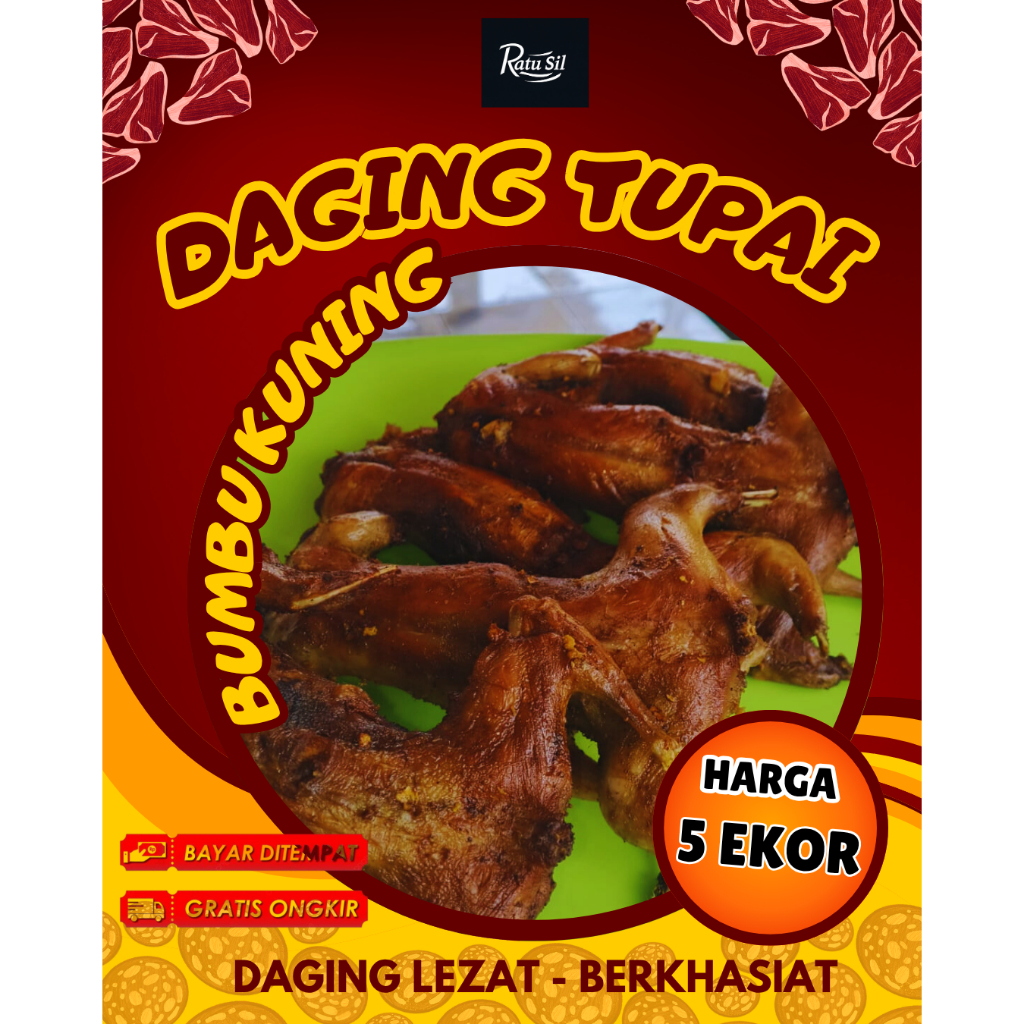 

5 EKOR DAGING BAJING KELAPA / TUPAI KELAPA GORENG FRESH DARI ALAM BERKHASIAT
