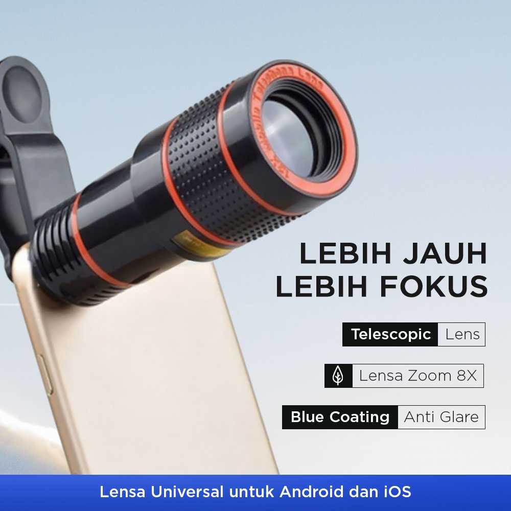 ORI Moonbiffy Lensa Telephoto Smartphone Telescopic Lens Anti Glare
