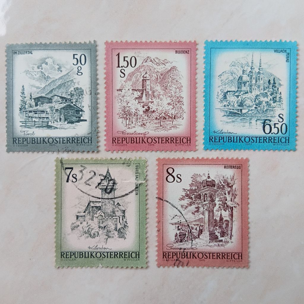 

Perangko Prangko Jadul Austria Osterreich Seri Beautiful Austria 1973-1976 - YN2676