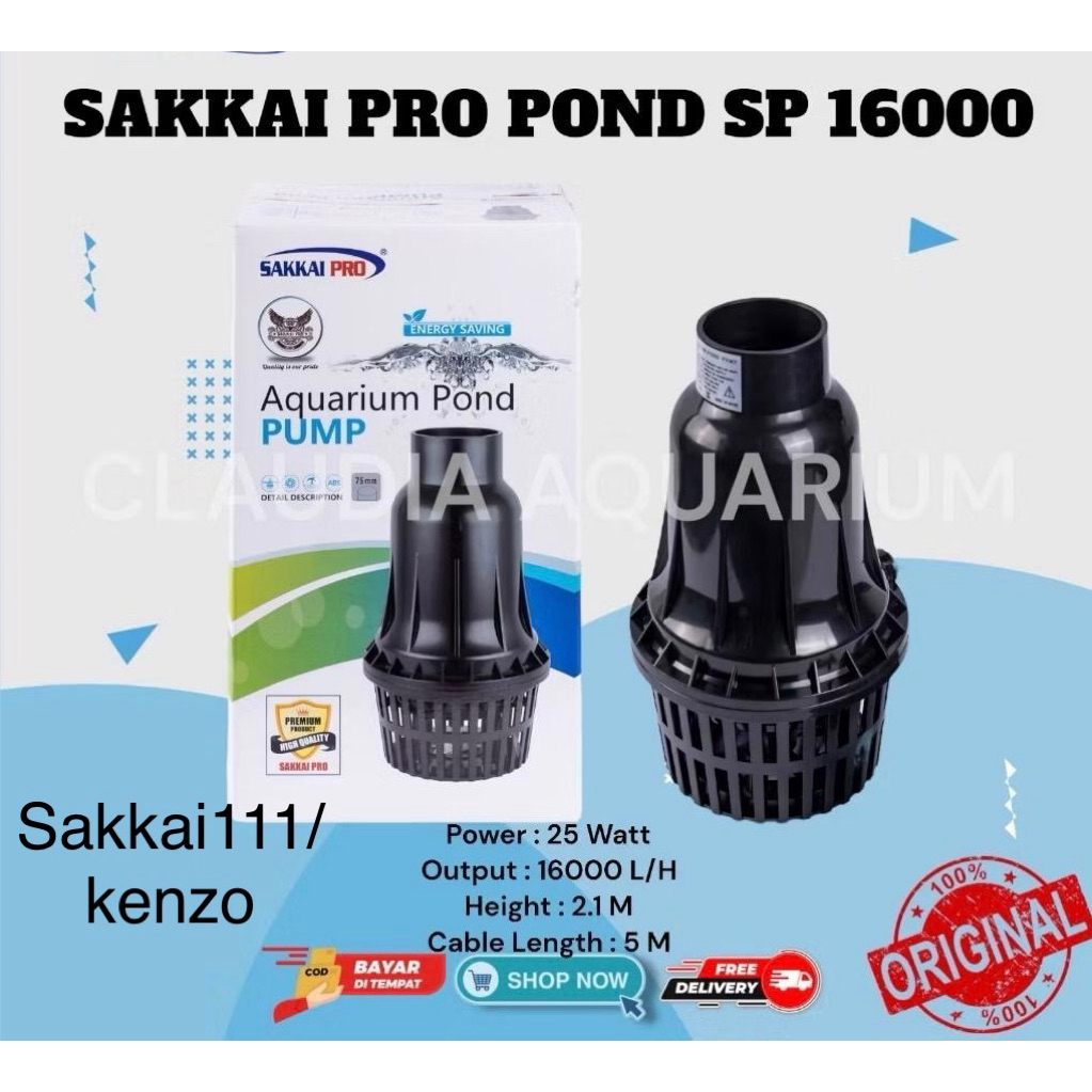 Mesin Pompa Kolam Celup Pump Pond Filtet SAKKAI PRO SP 16000 P