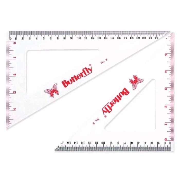 

Penggaris Classic Segitiga Butterfly Set No8