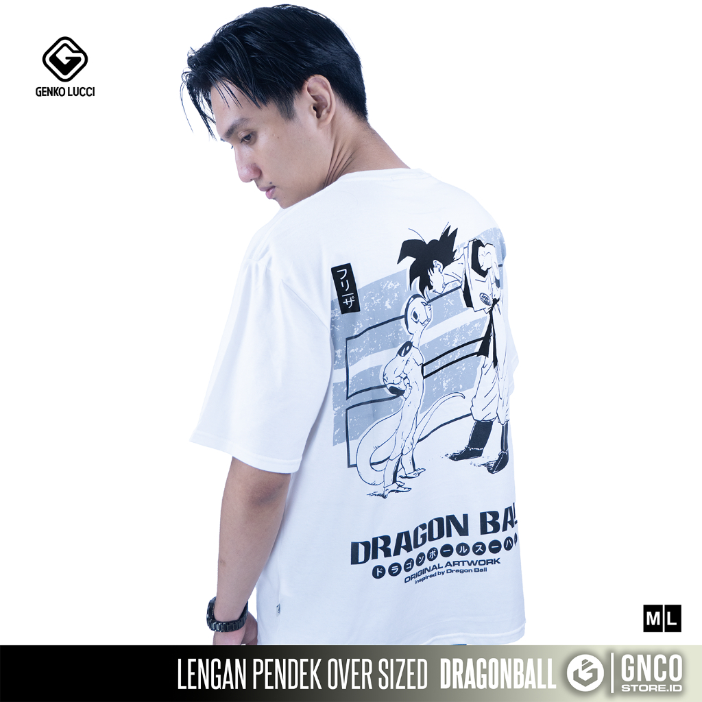 Kaos OVERSIZED Lengan Pendek DRAGON BALL | Kaos Oblong Pria | GENKO LUCCI