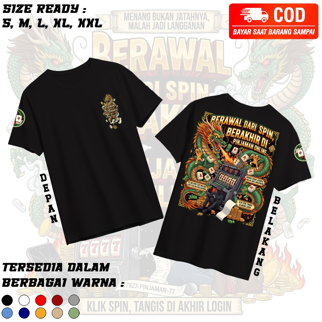 TSHIRT KAOS MAHJONG PRIA WANITA DEWASA / BAJU KAOS MAHJONG TERBARU / KAOS MAHJONG / KAOS DISTRO