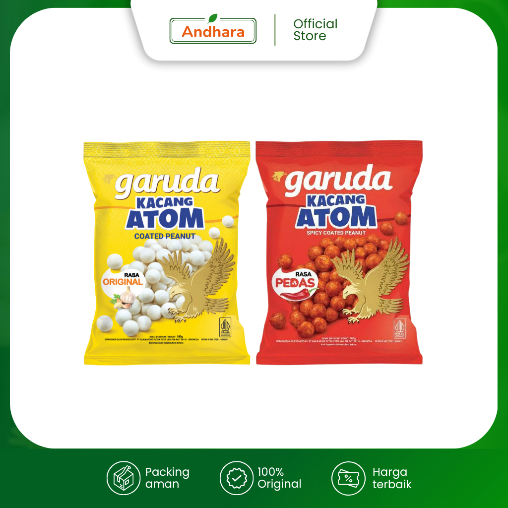 

Garuda Kacang Atom Rasa 100gr - Kacang Atom Rasa Original & Pedas