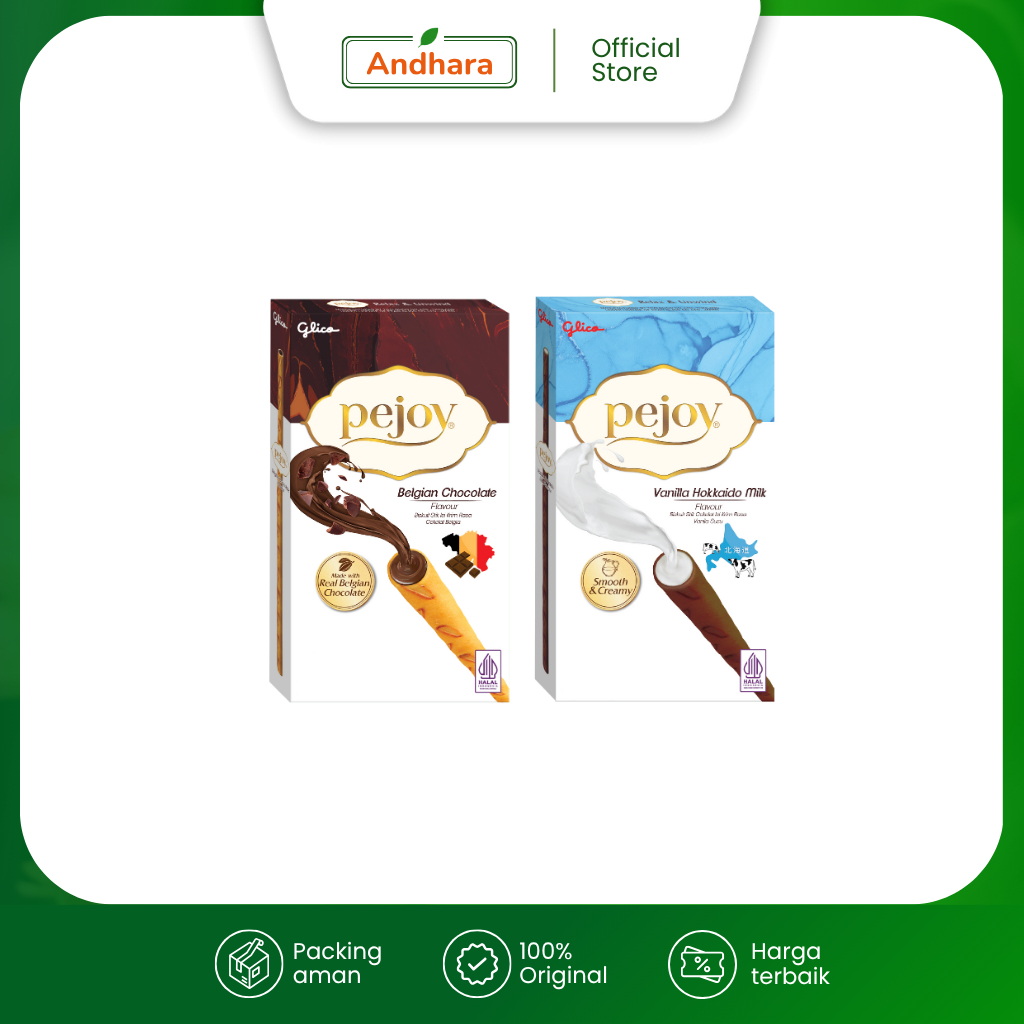 

Glico Pejoy Biskuit Sitck Rasa 30gr - Belgian Cokelat/ Vanilla Cream