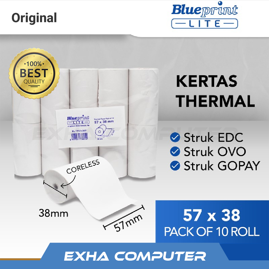 

Blueprint Lite Thermal Paper Roll 57mmx38mm 57x38