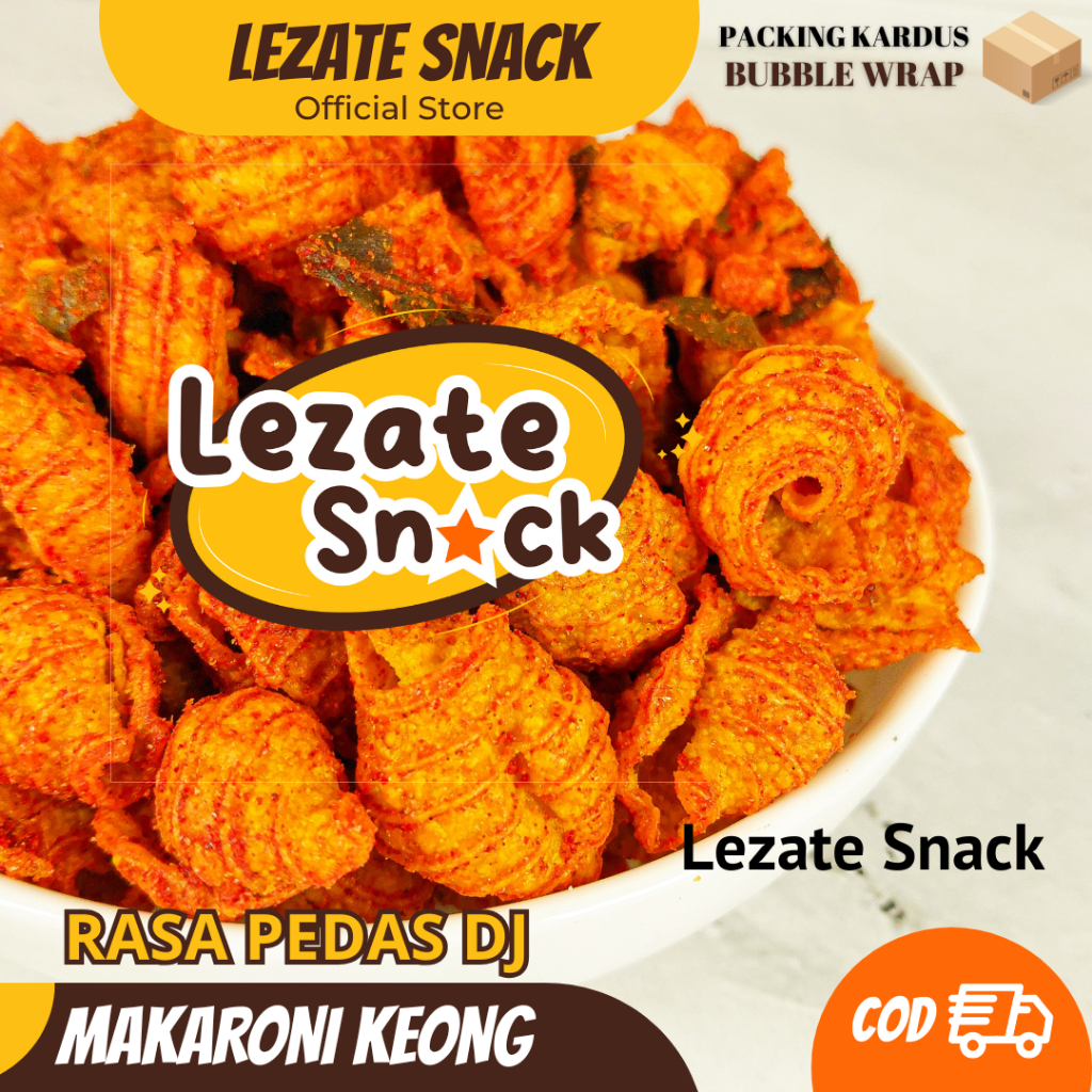 

Makaroni Bantet Pedas Daun Jeruk Murah 1kg Bentuk Keong Renyah Murah / Macaroni Pedas Daun Jeruk Kiloan / Makaroni Bantat LEZATE SNACK