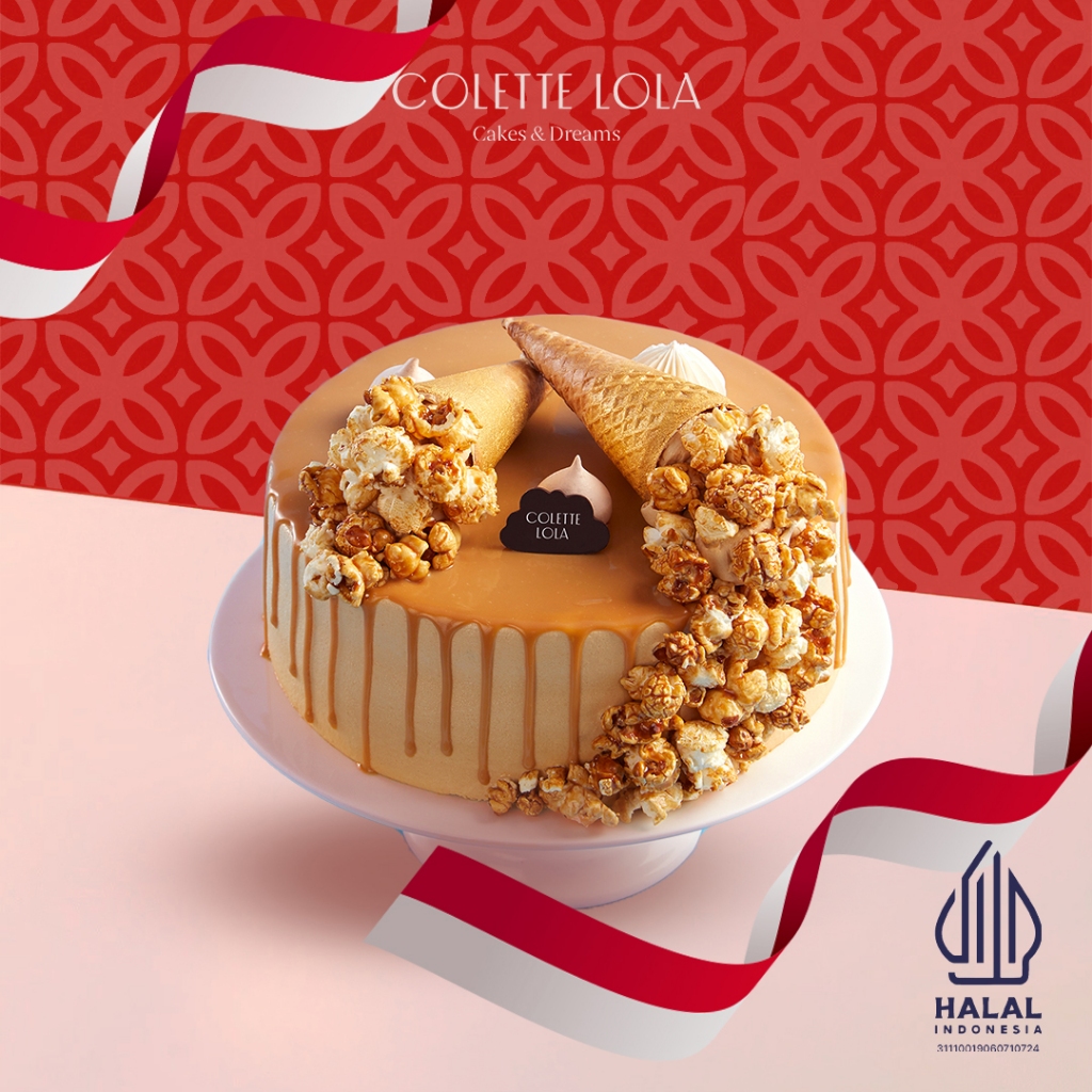 

Kue / Cake Colette Lola Popcorn Caramello - Round 20cm