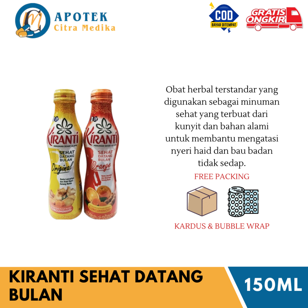 

Kiranti Sehat Datang Bulan - Meredakan Nyeri Haid dan Memperlancar Haid