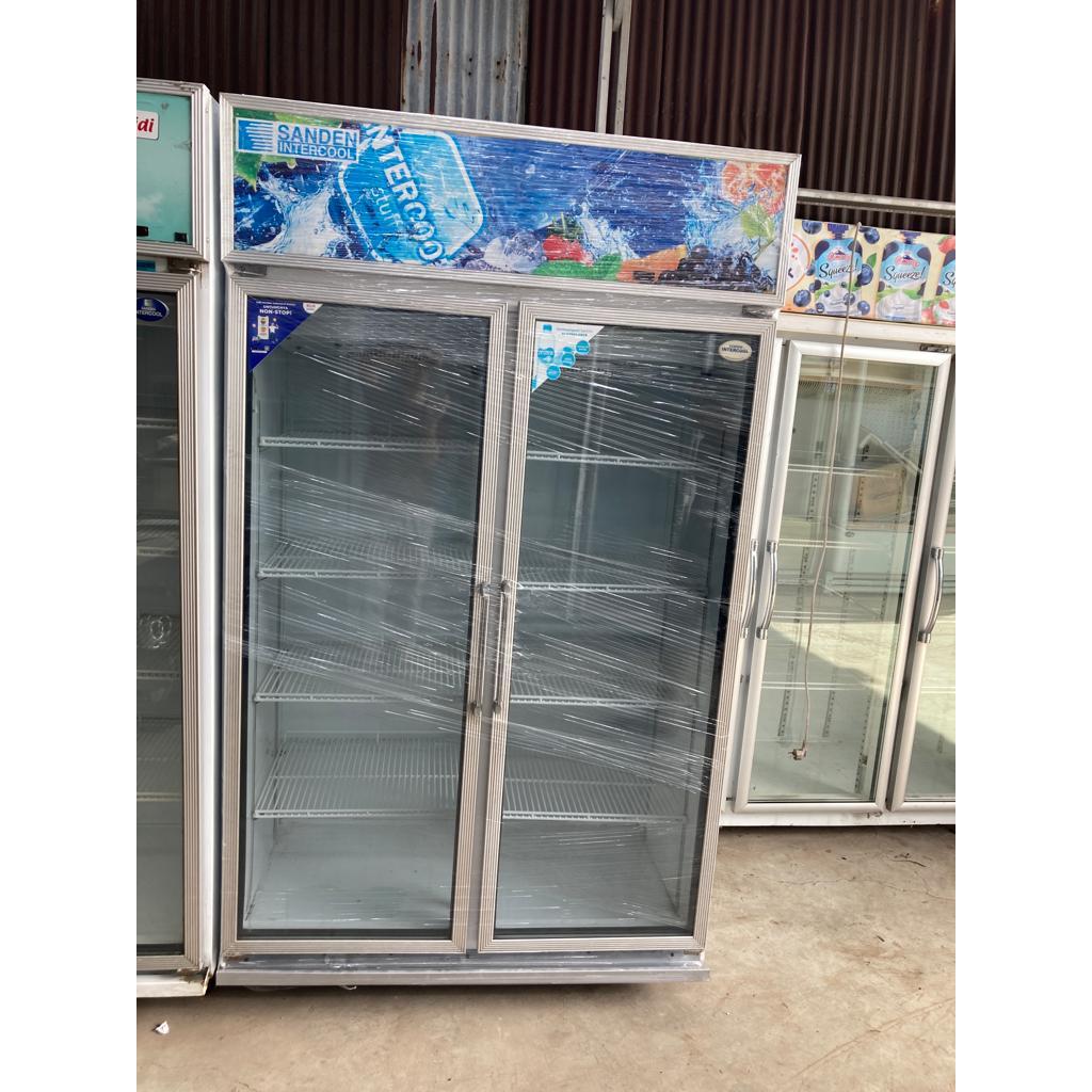 SECOND/BEKAS SHOWCASE 2 PINTU SANDENT/KULKAS 2 PINTU KACA