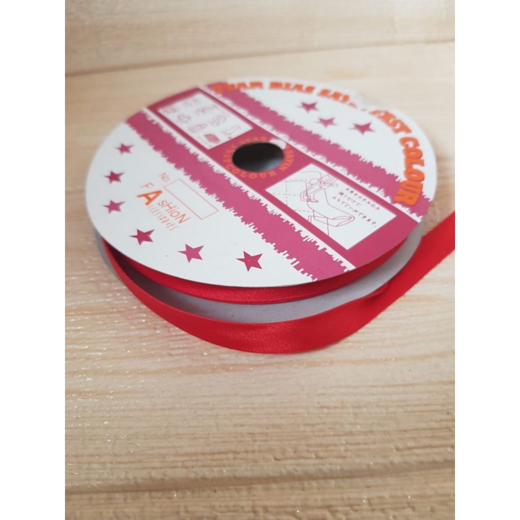 Pita Bisban Polos Satin Isi +- 36 Yard / Satin Bias Tape Per 1 Roll