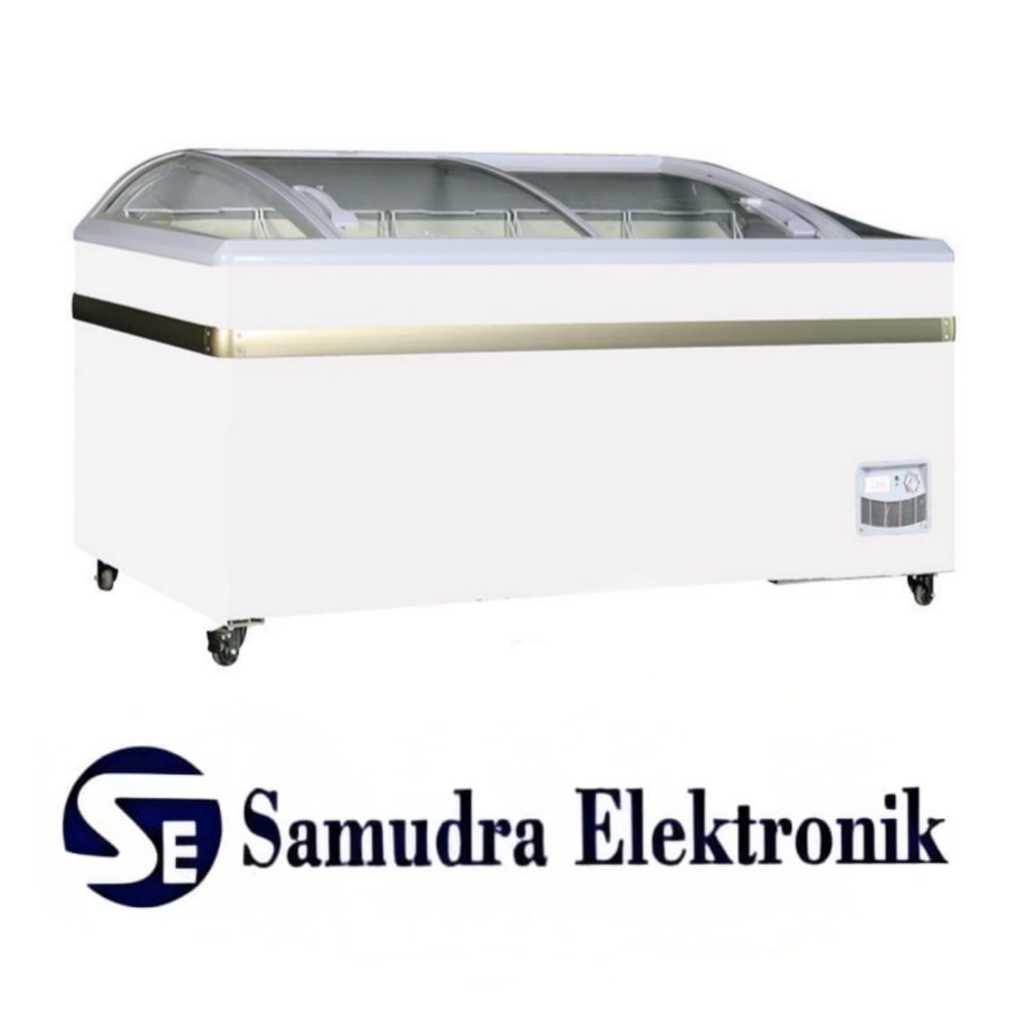 Sliding Curve Glass Freezer Gea SD-600BY