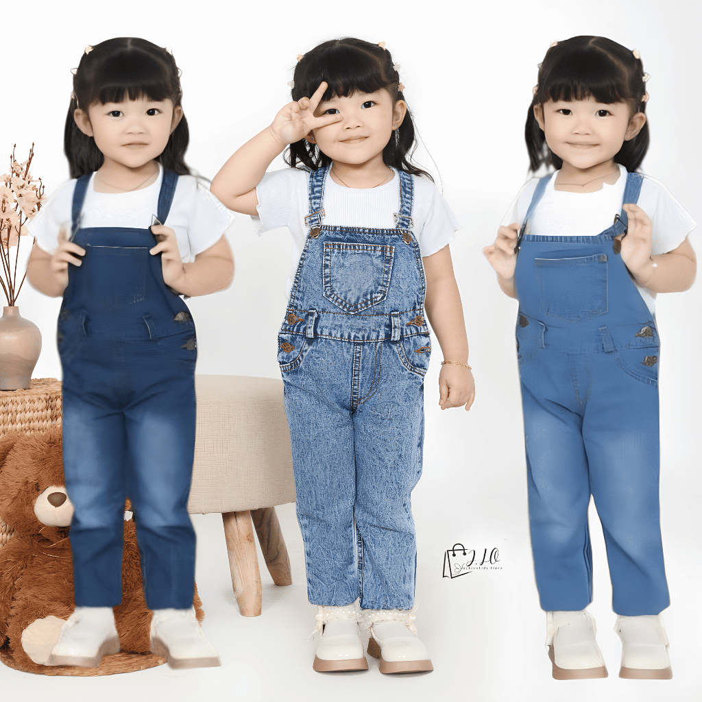 1 -6 TAHUN OVERALL JEANS CELANA PANJANG ANAK // OVERALL JEANS ANAK PANJANG