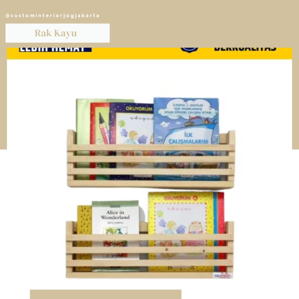 Rak Buku Minimalis Aesthetic 2022 Dekorasi Dinding Rak Buku Kayu Minimalis