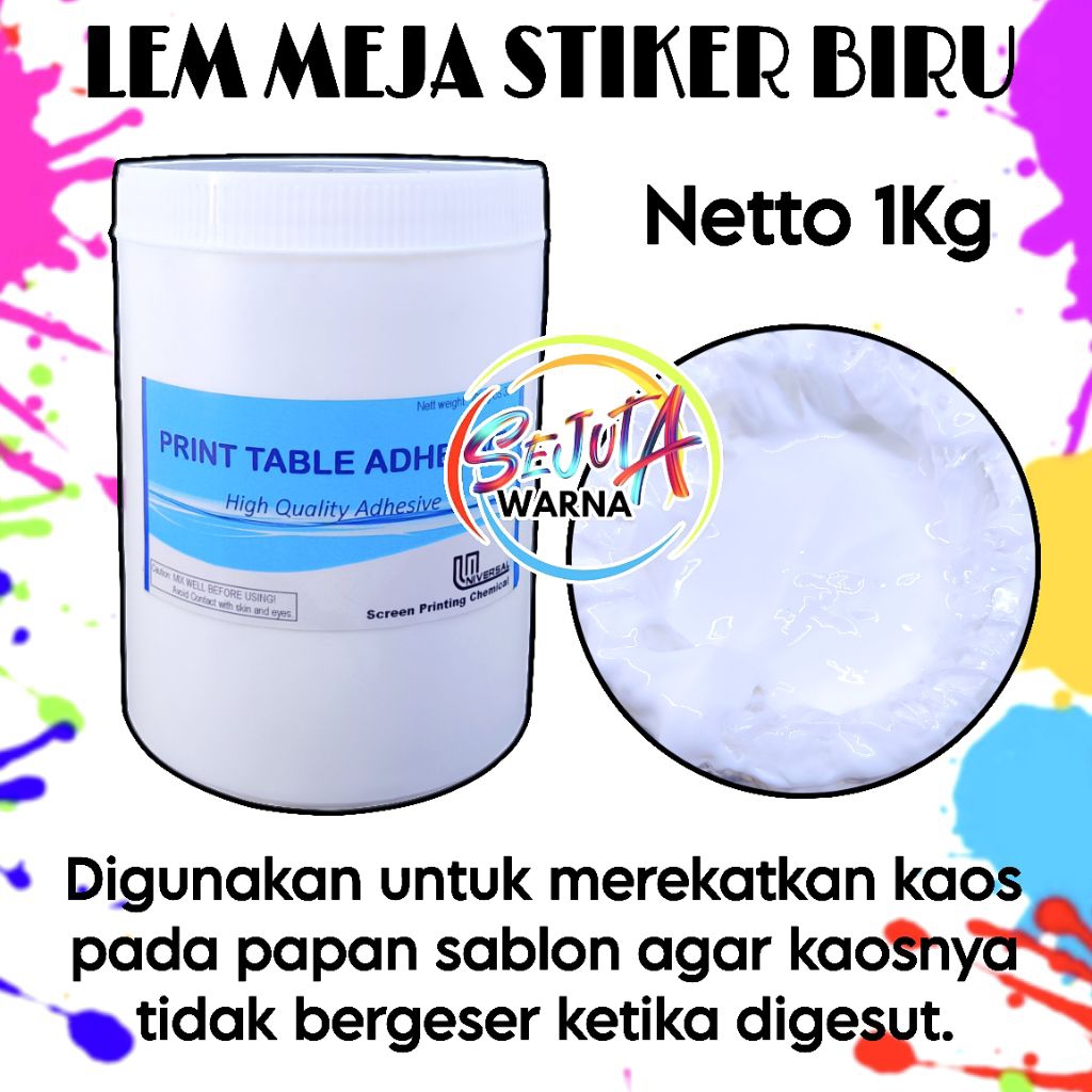 

LEM MEJA SABLON ADHESIVE STIKER BIRU 1KG