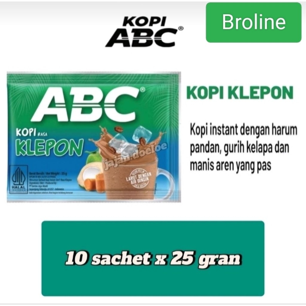 

ABC KOPI KLEPON 1 RENCENG (10sachet)