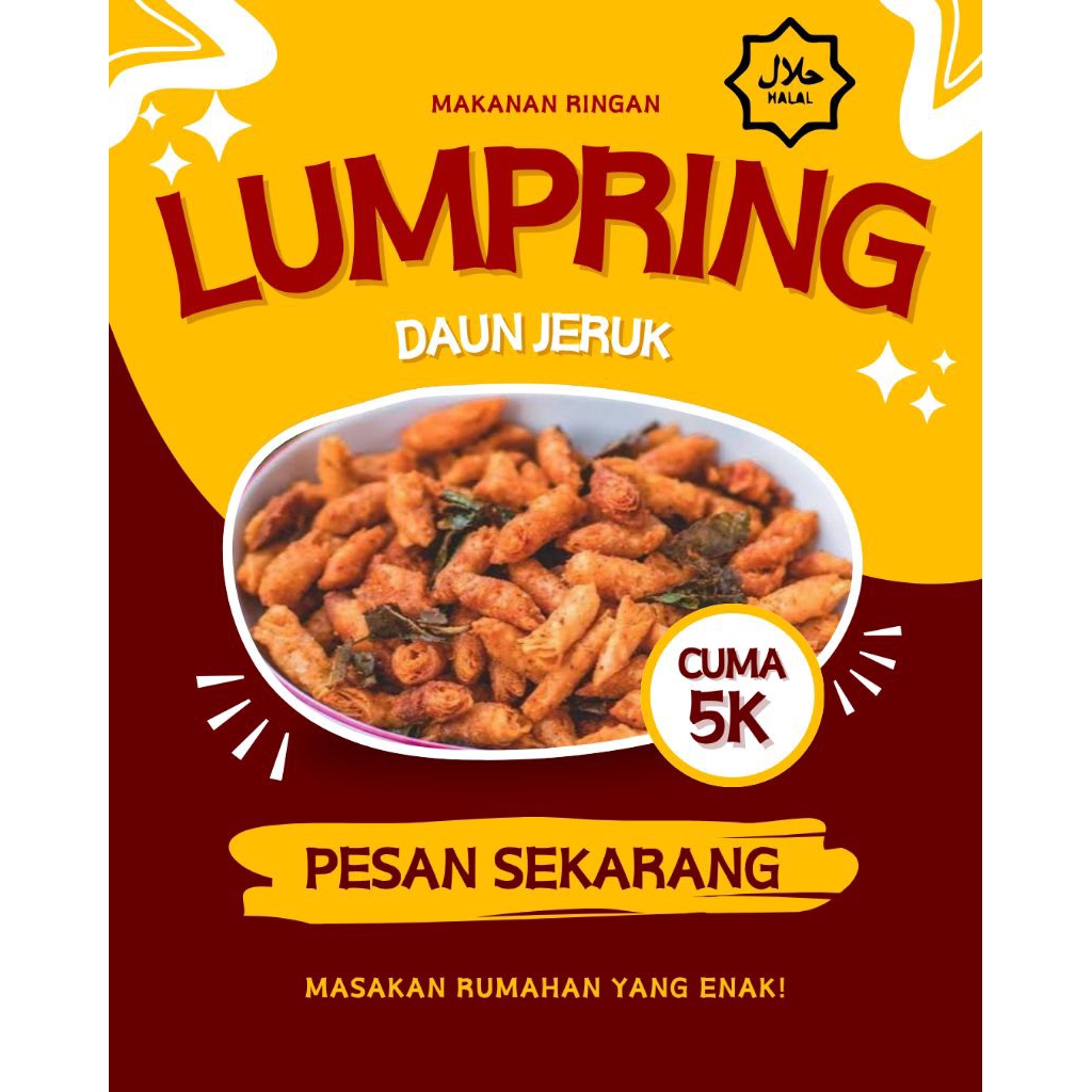

Lumpia Kering/Lumring/Kulit Lumpia Kering RASA DAUN JERUK SEGAR 150 Gram