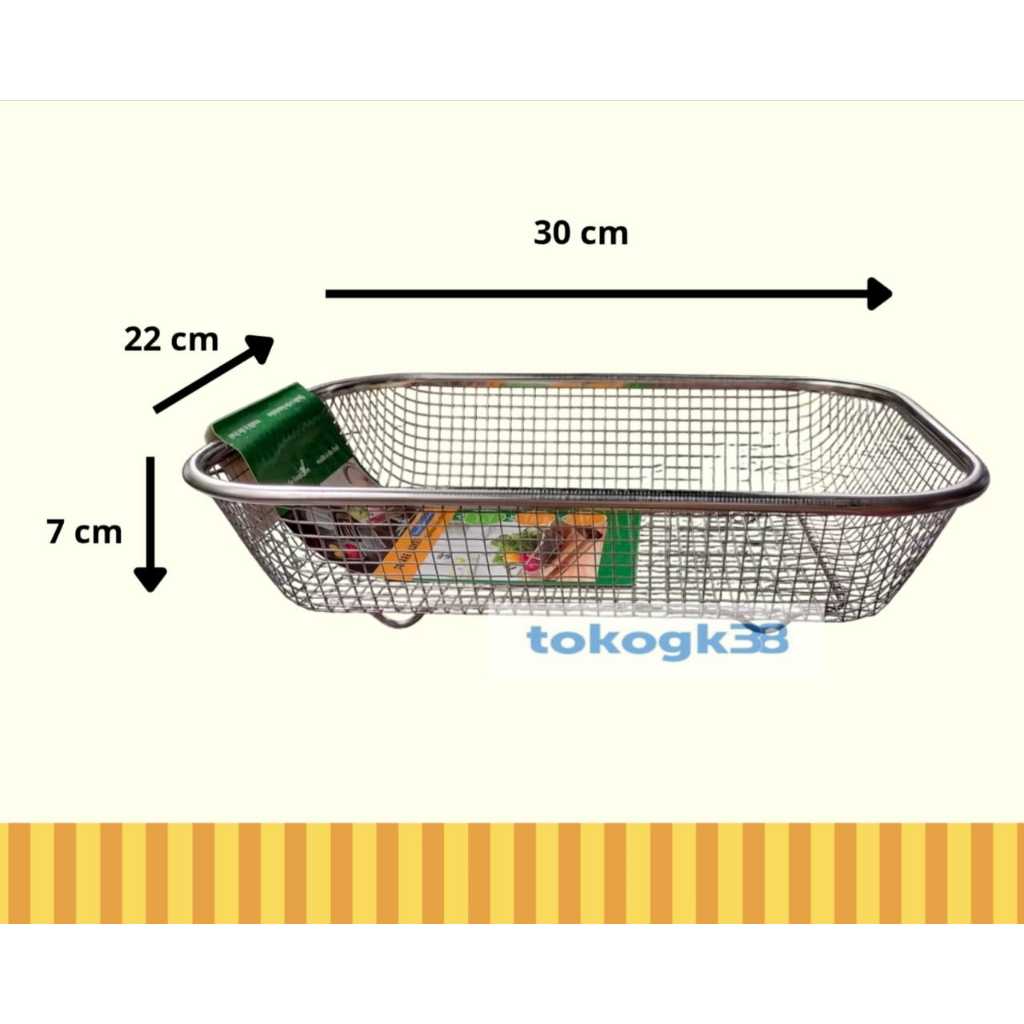 Keranjang Tirisan Stainless Peniris Gorengan/Sayuran