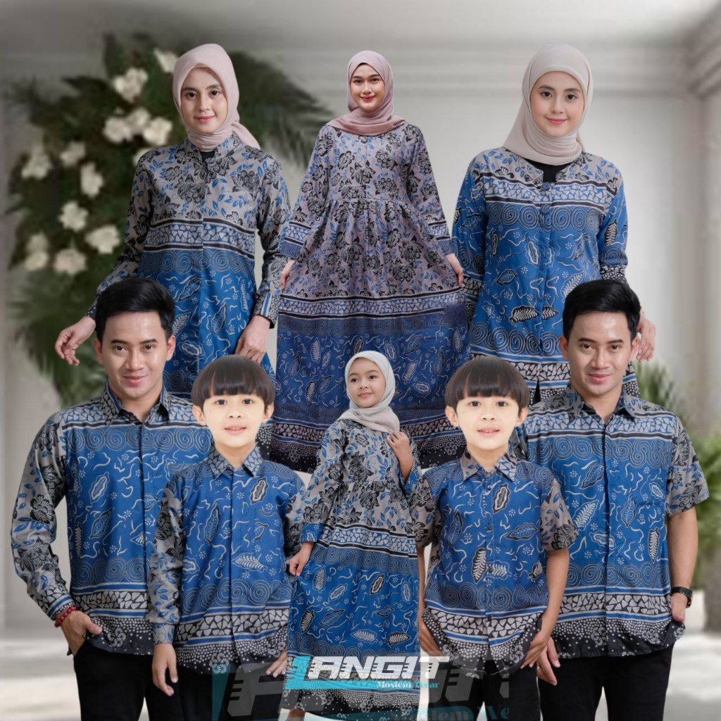 TERBARU BATIK  Couple keluarga sweet || couple  batik ayah ibu tunik dan Batik anak laki laki modern