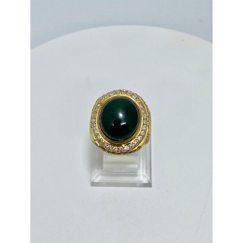 Cincin Batu Akik Hijau Garut Asli Alam