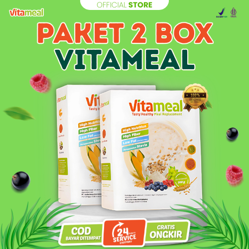 

Vitameal 2 Box ––– Sereal Multigrain Sehat Bantu Stabilkan Gula Darah dan Kolesterol VITAMINILK DIET