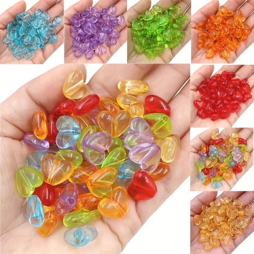 (20pcs) manik love akrilik bening // manik love