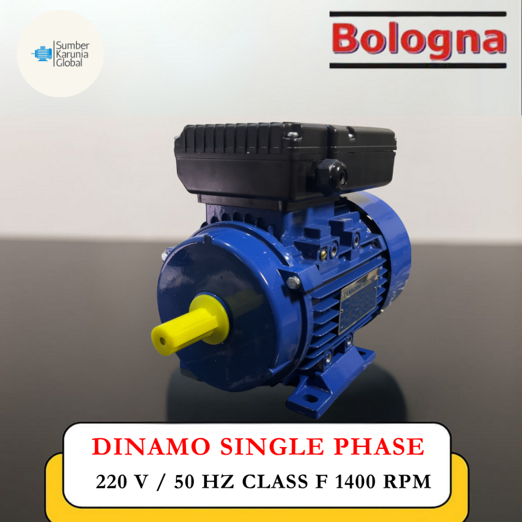 Elektro Motor 1/2 HP 2P 4P 1 phase Electro Motor|Dynamo|Dinamo Bologna 2800 1400 RPM Foot Mounted B3