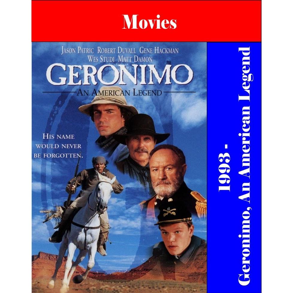 DVD - Geronimo, An American Legend (1993)