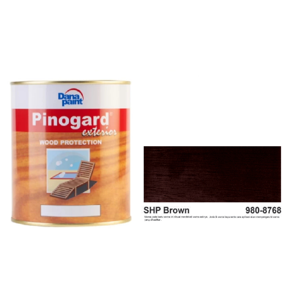 Cat Kayu Exterior DANA PAINT WOOD PROTECTION PINOGARD - SHP BROWN 980-8786//Cat Kayu Luar Bagus Berk