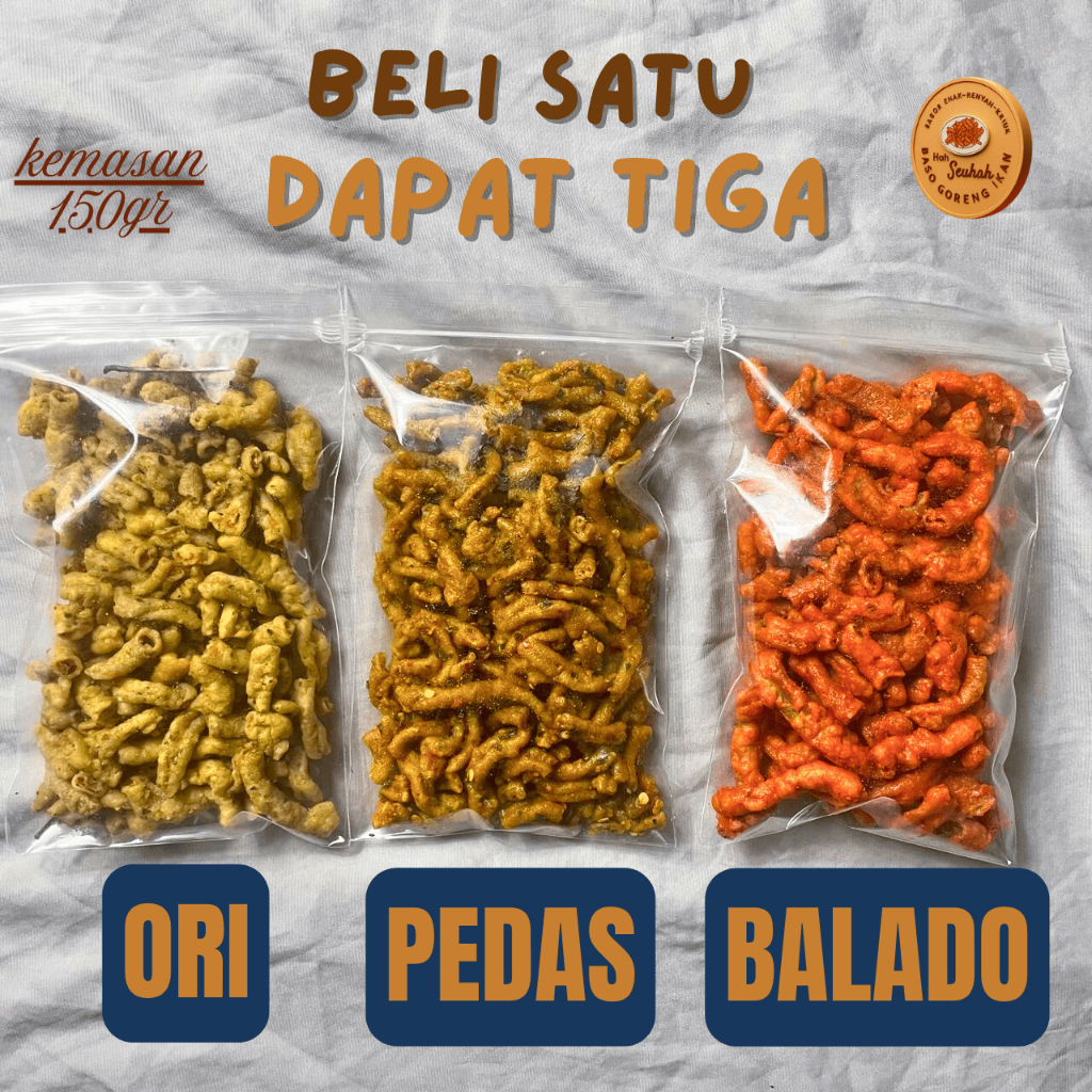 

Usus Ayam Crispy Beli 1 Dapat 3 Bundling 150gr Snack Varian Rasa