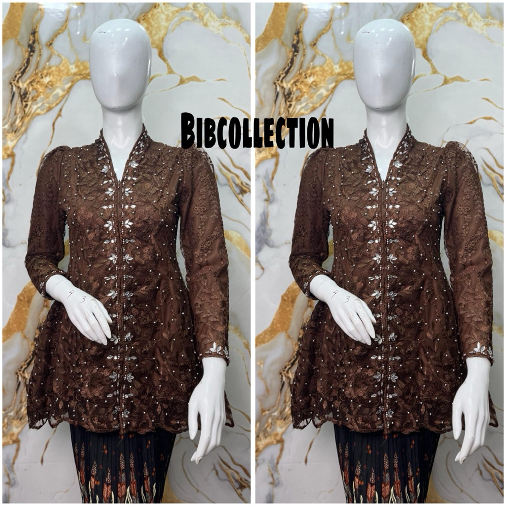 Hot` Kebaya Bluse Kartini Payet / Kebaya Tunik / Tunik Brokat / Kebaya Modern / Kebaya Tile / Kebaya